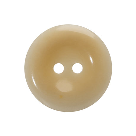 Bone 2-Hole Button - 40L/25.5mm - Beige and Cream Gentle Curves