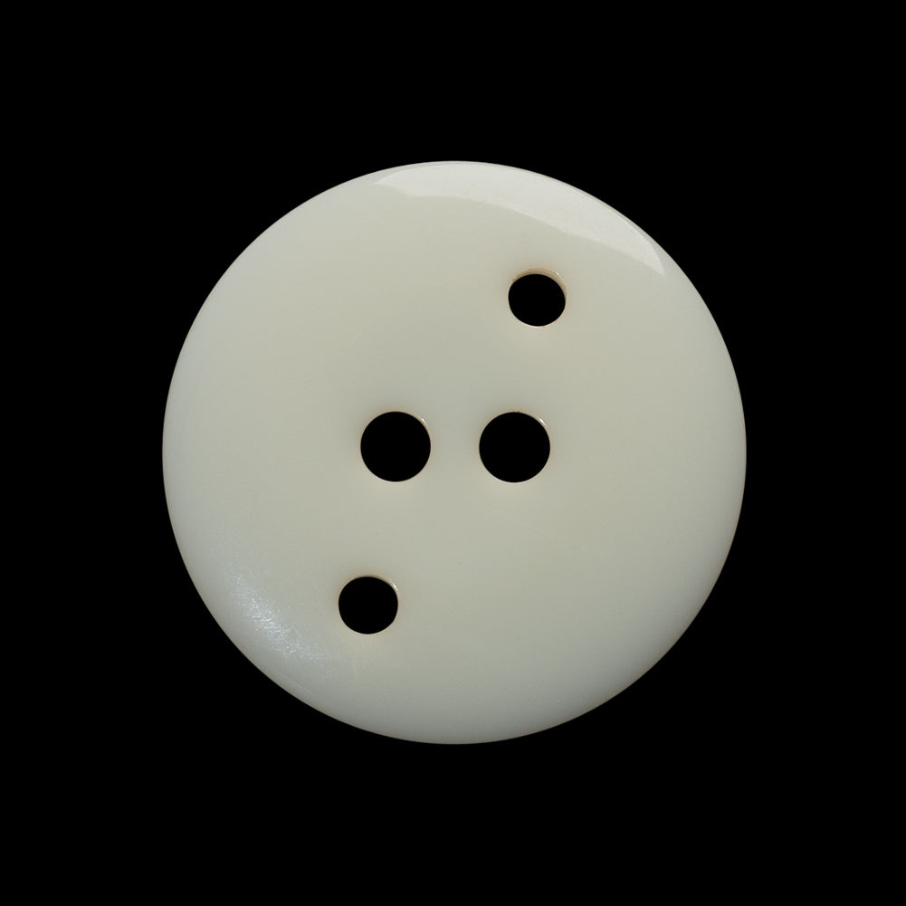 Plastic 2-Hole Button - 40L/25.5mm - Iridescent Ivory Stairstep with Decorative Holes