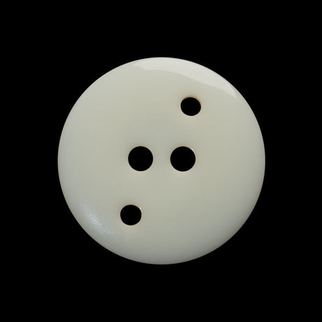 Plastic 2-Hole Button - 40L/25.5mm - Iridescent Ivory Stairstep with Decorative Holes
