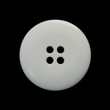Plastic 4-Hole Button - 40L/25.5mm - Ivory with Iridescent White Ring