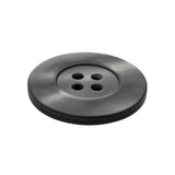 Plastic 4-Hole Button - 42L/27mm - Iridescent Gray with Wide Flat Rim
