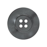 Plastic 4-Hole Button - 42L/27mm - Iridescent Gray with Wide Flat Rim