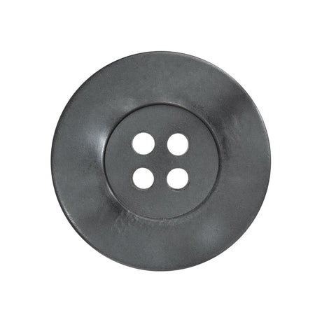 Plastic 4-Hole Button - 42L/27mm - Iridescent Gray with Wide Flat Rim