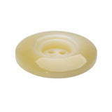 Plastic 4-Hole Button - 44L/28mm - Creamy Beige Tire Rim with Stairstep Center
