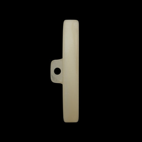 Plastic Shank Back Button - 44L/28mm - Iridescent White Swirl Shallow Dish