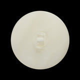 Plastic Shank Back Button - 44L/28mm - Iridescent White Swirl Shallow Dish