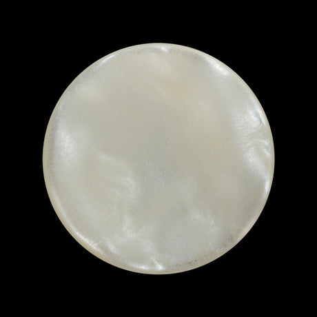 Plastic Shank Back Button - 44L/28mm - Iridescent White Swirl Shallow Dish
