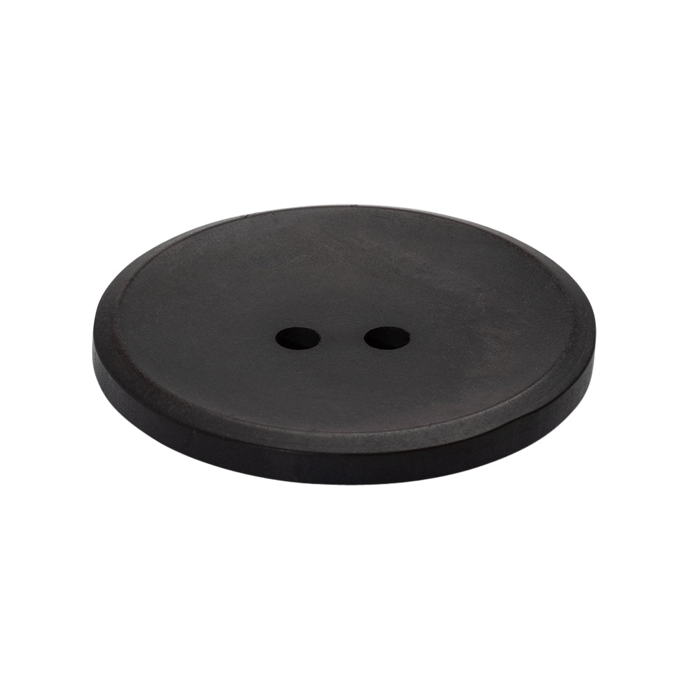 Plastic 2-Hole Button - 44L/28mm - Charcoal Gray and Purple Shimmer Shallow Plate