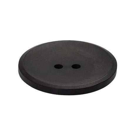 Plastic 2-Hole Button - 44L/28mm - Charcoal Gray and Purple Shimmer Shallow Plate
