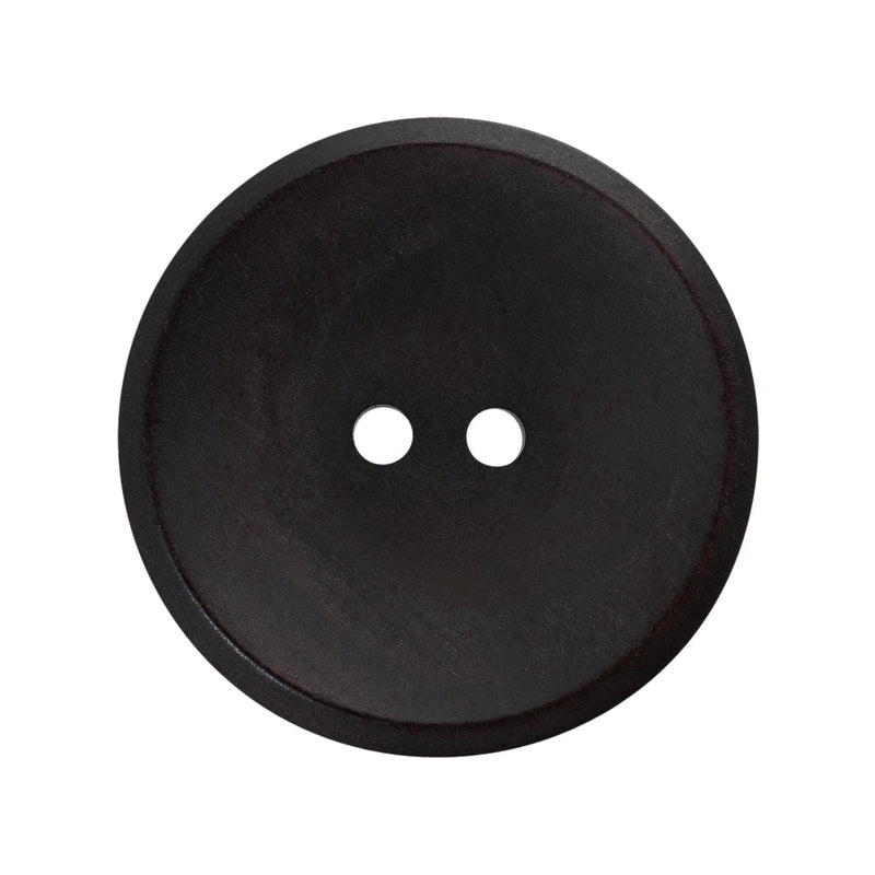 Plastic 2-Hole Button - 44L/28mm - Charcoal Gray and Purple Shimmer Shallow Plate