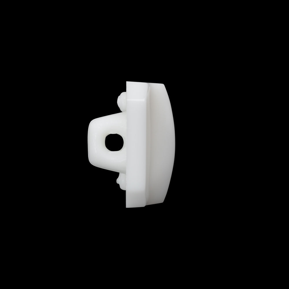 Square Plastic Shank Back Button Made in Italy - 30L/19mm - White Center Ridge
