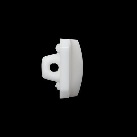 Square Plastic Shank Back Button Made in Italy - 30L/19mm - White Center Ridge