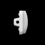 Square Plastic Shank Back Button Made in Italy - 36L/23mm - White Center Ridge