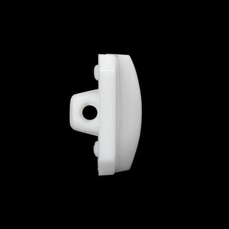 Square Plastic Shank Back Button Made in Italy - 36L/23mm - White Center Ridge