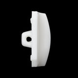 Square Plastic Shank Back Button Made in Italy - 44L/28mm - White Center Ridge