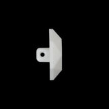 Hexagon Plastic Shank Back Button - 32L/20mm - White Geometric