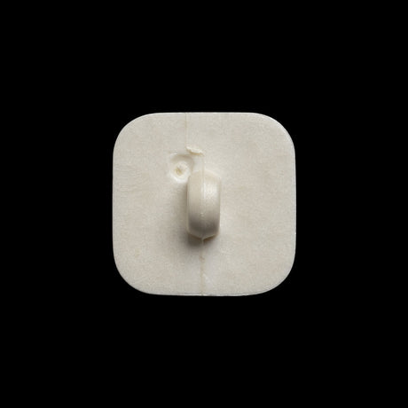 Square Plastic Shank Back Button - 30L/19mm - Off White Shimmer