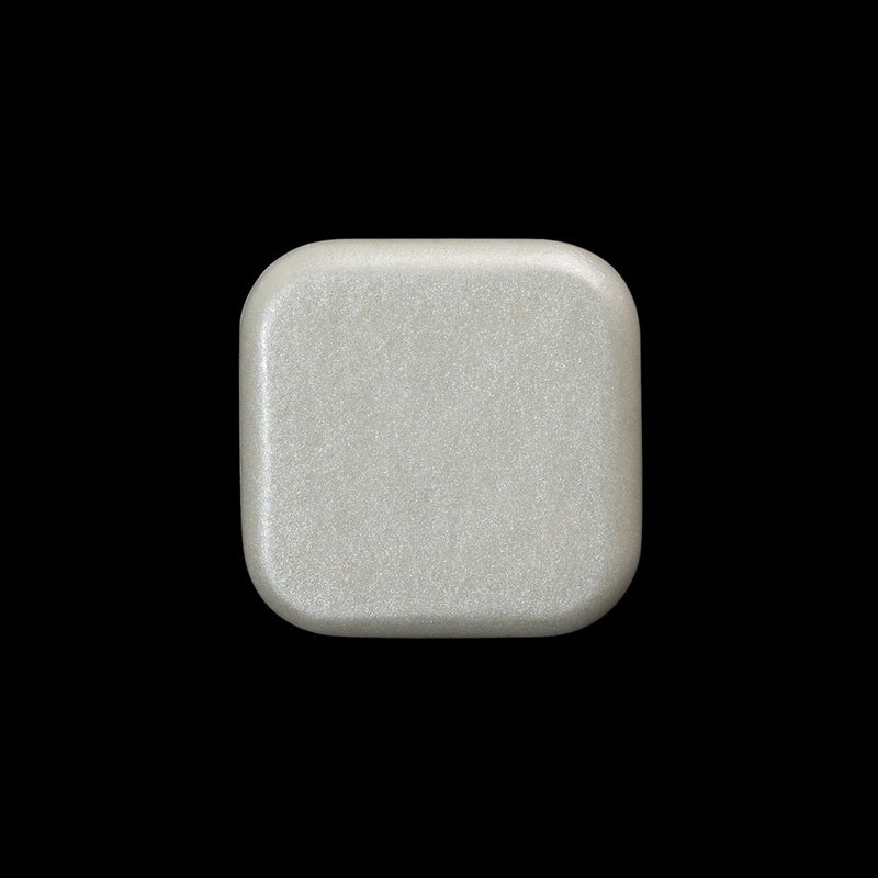 Square Plastic Shank Back Button - 30L/19mm - Off White Shimmer