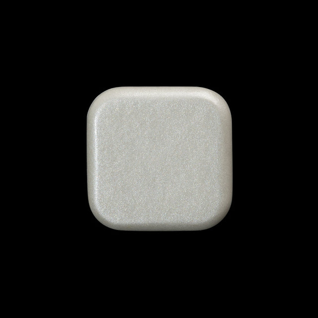 Square Plastic Shank Back Button - 30L/19mm - Off White Shimmer