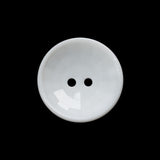 Plastic 2-Hole Button - 36L/23mm - White Faceted Bowl Shape