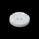 Plastic 2-Hole Button - 36L/23mm - White Decorative Ropes 2-Piece