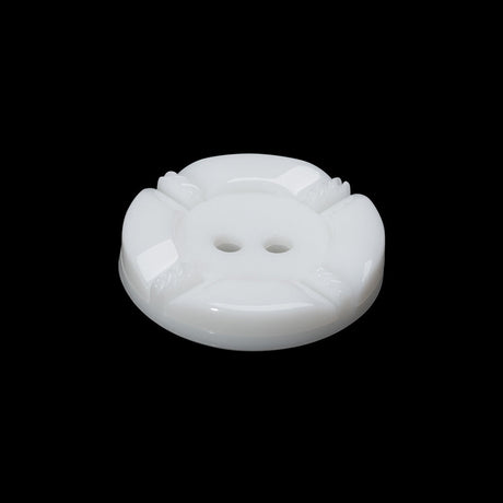 Plastic 2-Hole Button - 36L/23mm - White Decorative Ropes 2-Piece