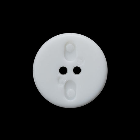 Plastic 2-Hole Button - 36L/23mm - White Decorative Ropes 2-Piece