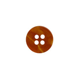 Plastic 4-Hole Button - 20L/12.5mm - Translucent Burnt Orange