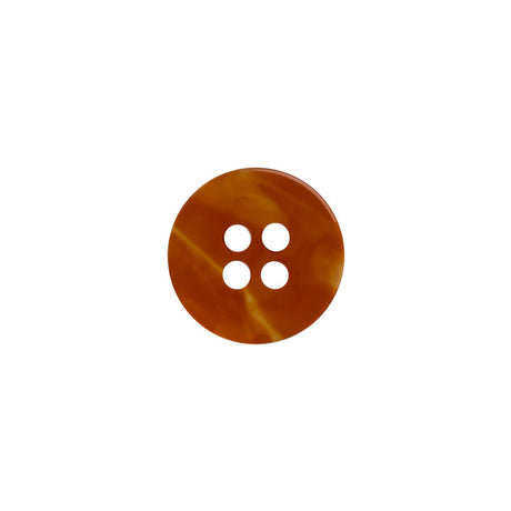Plastic 4-Hole Button - 20L/12.5mm - Translucent Burnt Orange