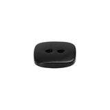 Square Plastic 2-Hole Button - 24L/15mm - Black