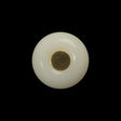 Plastic Self-Back Button - 32L/20mm - Ivory Tire Rim with Gold Disc Center