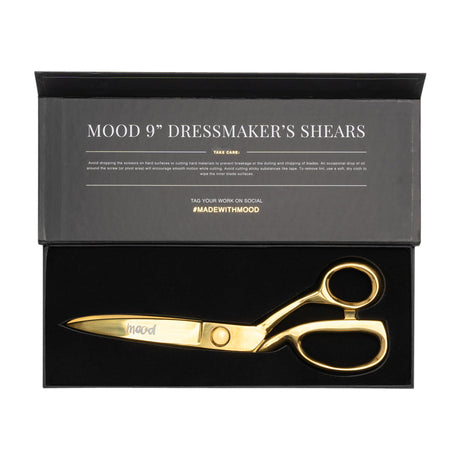 9" Knife-Edge Dressmaker's Shears by Mood - Metallic Gold