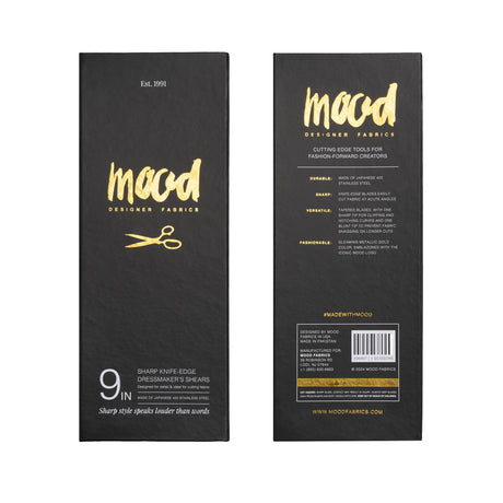9" Knife-Edge Dressmaker's Shears by Mood - Metallic Gold