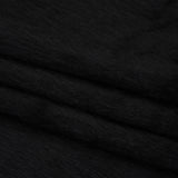 Black Fuzzy Blended Wool Coating