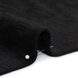 Black Fuzzy Blended Wool Coating
