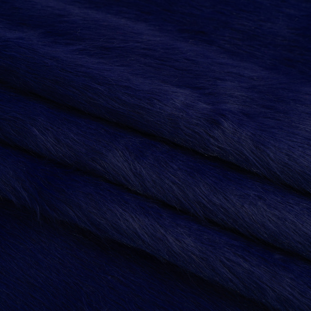 Royal Blue Fuzzy Blended Wool Coating