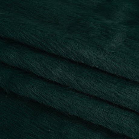 Dark Green Fuzzy Blended Wool Coating