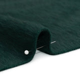 Dark Green Fuzzy Blended Wool Coating