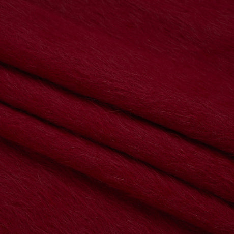 Wine Fuzzy Blended Wool Coating