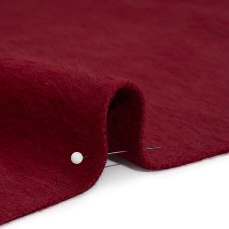 Wine Fuzzy Blended Wool Coating