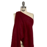 Wine Fuzzy Blended Wool Coating