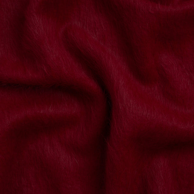 Wine Fuzzy Blended Wool Coating