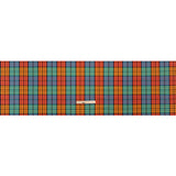 Orange, Green and Blue Plaid Homespun Cotton and Polyester Woven