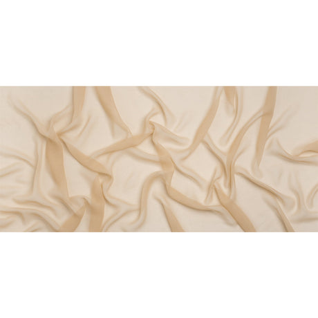 Famous Australian Designer Beige Silk Georgette