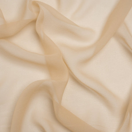 Famous Australian Designer Beige Silk Georgette