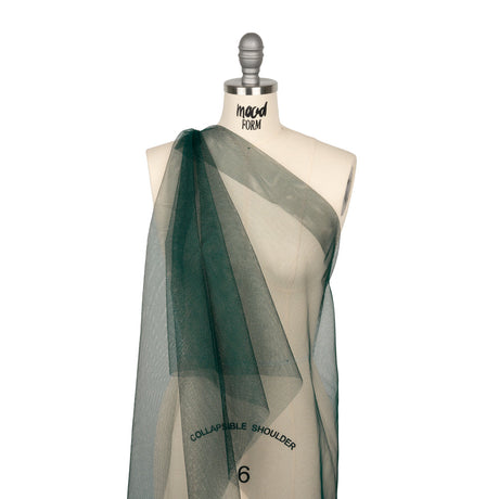 Stiff Nylon Tulle - Dark Green - Designer Deadstock