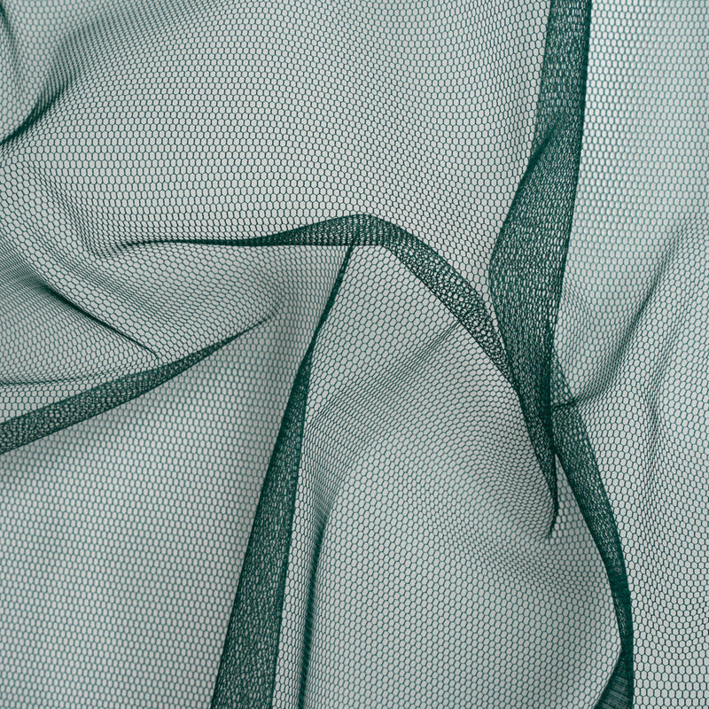 Stiff Nylon Tulle - Dark Green - Designer Deadstock