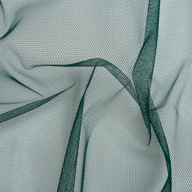 Stiff Nylon Tulle - Dark Green - Designer Deadstock