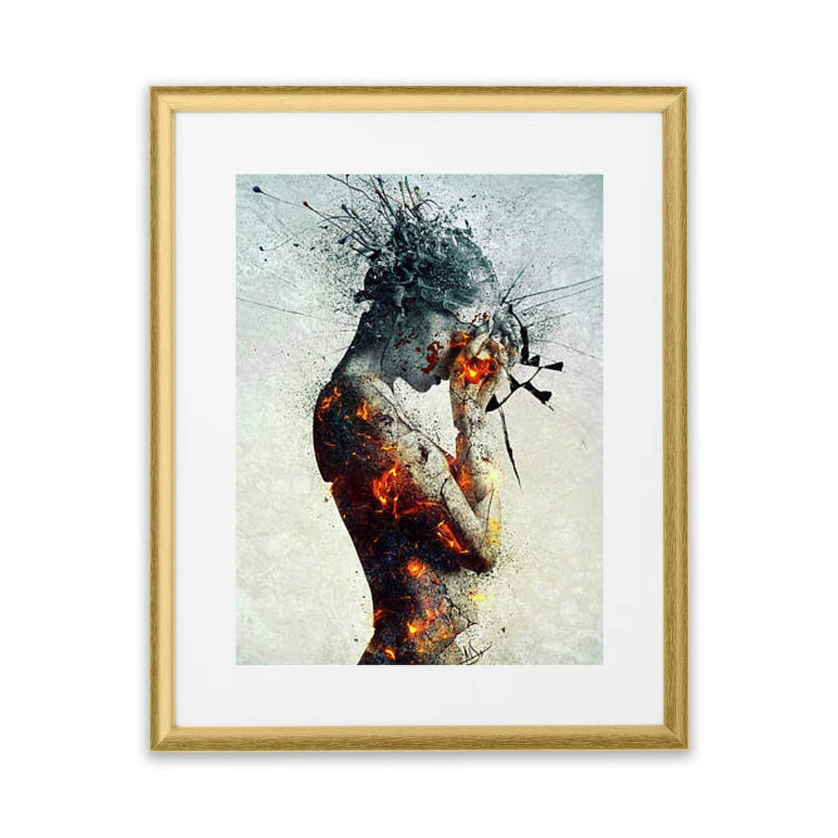 Gold Picture Frame with Plastic Front, 16x20", Wall-Ready