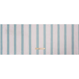 Famous Australian Designer Lilac, French Blue and Cream Striped Crinkled Silk Chiffon